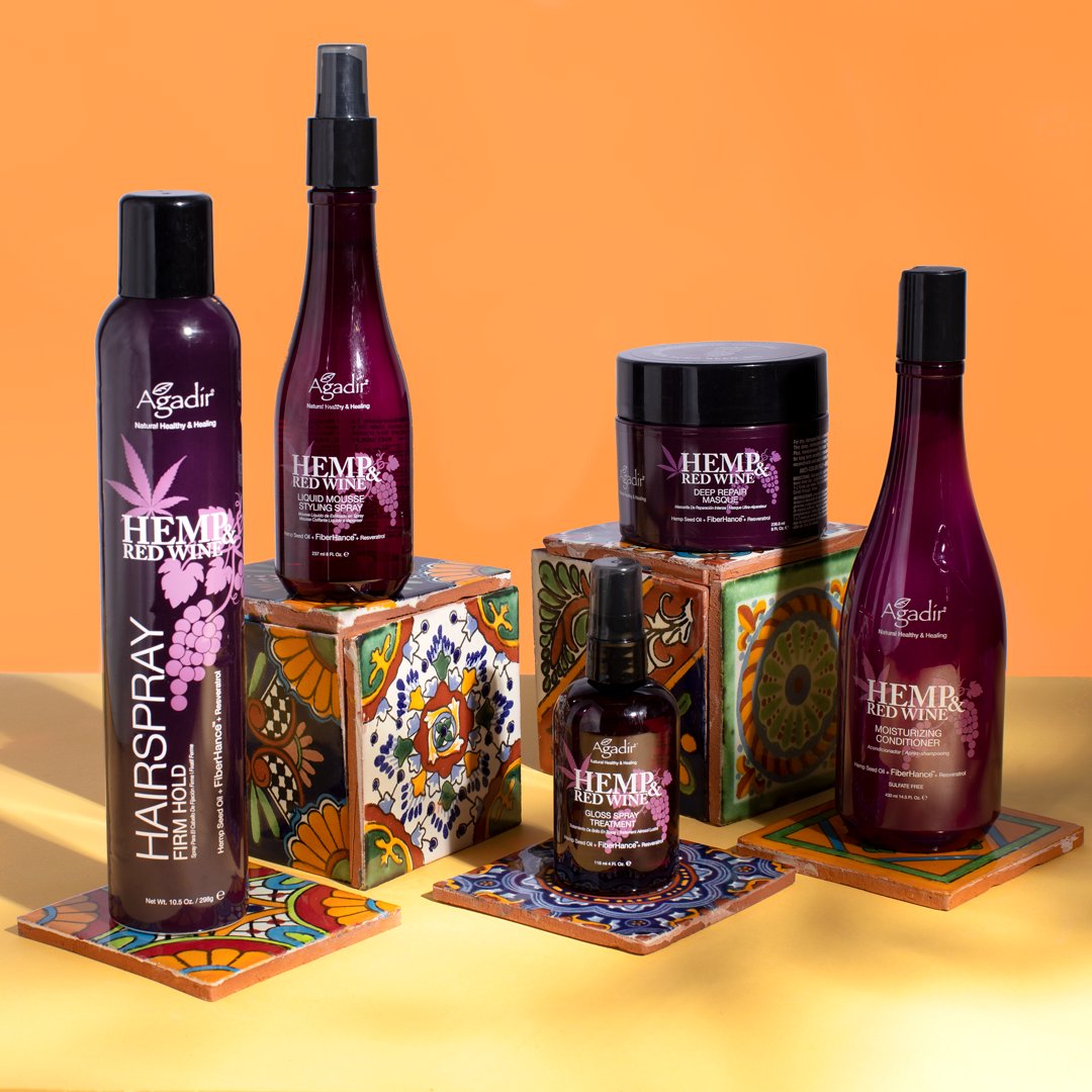 Hemp & Red Wine Shampoo and Conditioner by Agadir® – AgadirInt