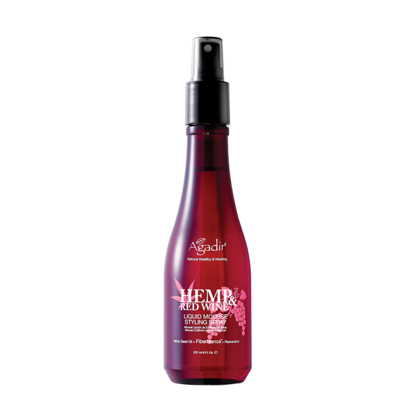 Hemp & Red Wine: Liquid Mousse Styling Spray - 8oz. – AgadirInt