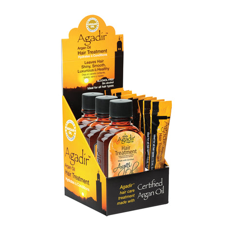 4 oz. Argan Oil Hair Treatment Display (3 units). Includes 10 FREE Stickpacks